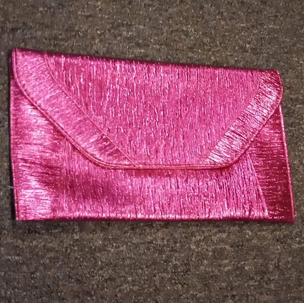 Pink Metallic Clutch